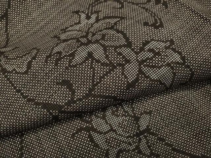平和屋着物●本場大島紬　7マルキ　花唐草文　正絹　逸品　未使用　CABG5344ut