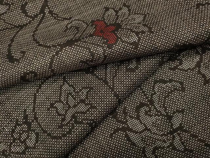 平和屋着物●本場大島紬　7マルキ　花唐草文　正絹　逸品　未使用　CABG5344ut