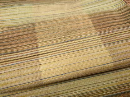 平和屋着物●上質な紬　横段文　正絹　逸品　CABG5345ut