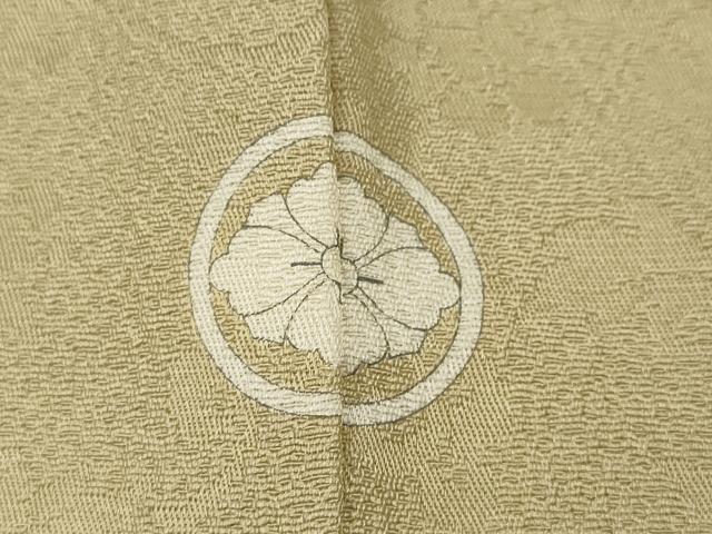 平和屋着物●上質な色無地　花唐草地紋　蒸栗色　正絹　逸品　CABG5347ut