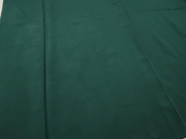 平和屋着物●上質な色無地　鉄色　ロング丈　正絹　逸品　CABG5353ut