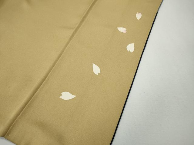 平和屋着物●訪問着　作家物　舞桜文　たたき染め　金通し地　正絹　逸品　CABG5356ut