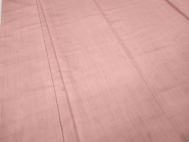 平和屋着物●上質な紬　紅梅色　正絹　逸品　CABG5360ut