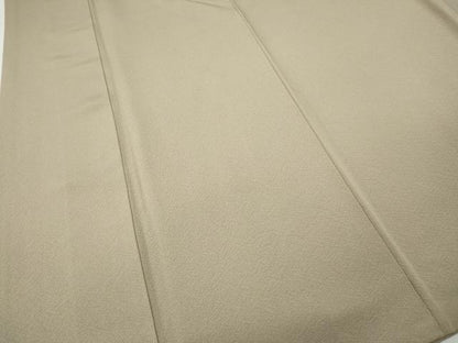 平和屋着物●上質な色無地　白茶色　正絹　逸品　CABG5364ut