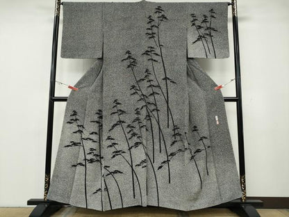 平和屋着物●二代目 川村久太郎　訪問着　松　たたき染め　正絹　逸品　CABG5369ut