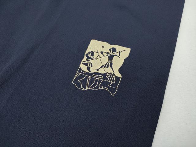平和屋着物●訪問着　作家物　駒刺繍　壁画文様　破れ色紙吉祥文　正絹　逸品　CABG5376ut