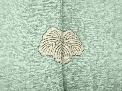 平和屋着物●上質な色無地　霞地紋　白藍色　正絹　逸品　CABG5383ut