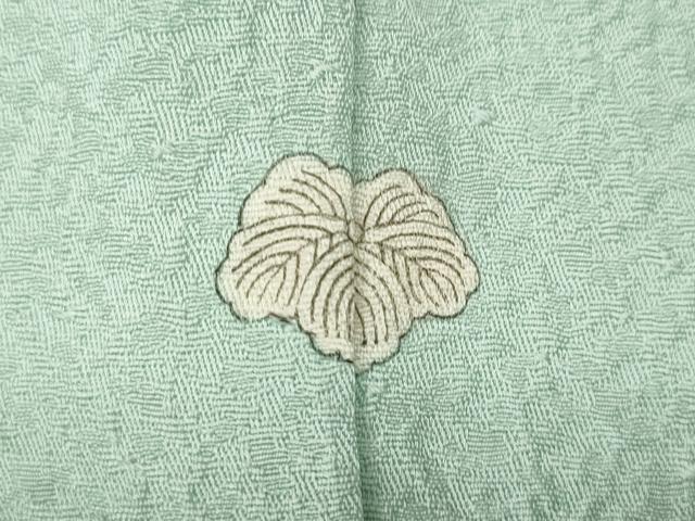 平和屋着物●上質な色無地　霞地紋　白藍色　正絹　逸品　CABG5383ut