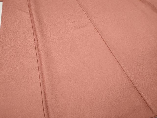 平和屋着物●本草木染作家　瑞寶　色無地　霞地紋　薄紅色　鈴乃屋扱い　正絹　逸品　CABG5384ut