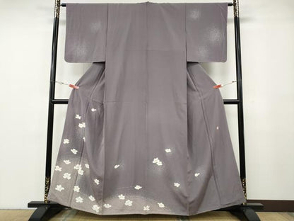 平和屋着物●訪問着　作家物　舞花文　たたき染め　正絹　逸品　CABG5386ut