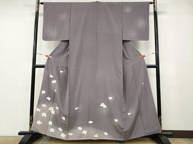 平和屋着物●訪問着　作家物　舞花文　たたき染め　正絹　逸品　CABG5386ut