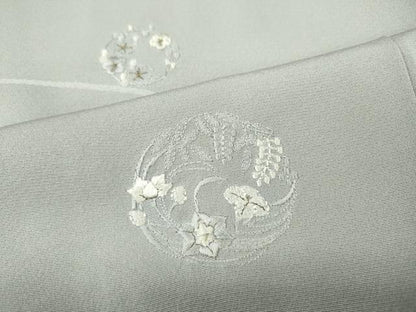平和屋着物●訪問着　刺繍　草花丸文　金糸　正絹　逸品　CABG5390ut