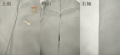 平和屋着物●訪問着　刺繍　乱菊熨斗花文　暈し染め　金銀彩　正絹　逸品　CABG5398ut
