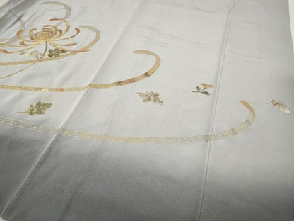 平和屋着物●訪問着　刺繍　乱菊熨斗花文　暈し染め　金銀彩　正絹　逸品　CABG5398ut