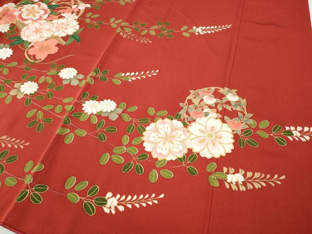 平和屋着物●豪華振袖　駒刺繍　舞蝶花筏　暈し染め　金彩　正絹　逸品　CABG5402ut