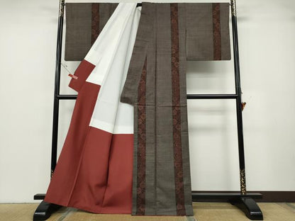 平和屋着物●本場大島紬　7マルキ　花間道　正絹　逸品　CABG5404ut