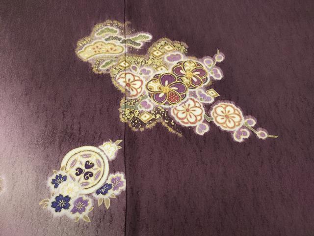 平和屋着物●訪問着　駒刺繍　舞花文　暈し染め　金彩　やまと誂製　正絹　逸品　CABG5405ut