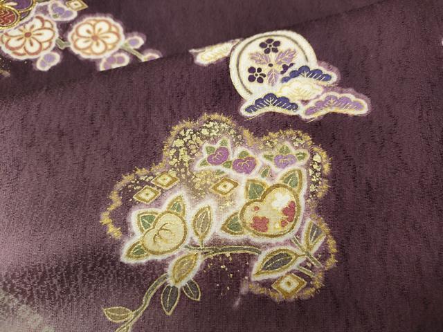 平和屋着物●訪問着　駒刺繍　舞花文　暈し染め　金彩　やまと誂製　正絹　逸品　CABG5405ut