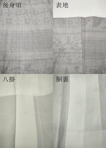 平和屋着物●本場結城紬　重要無形文化財　100亀甲　横段葡萄花文　正絹　逸品　CABG5411ut