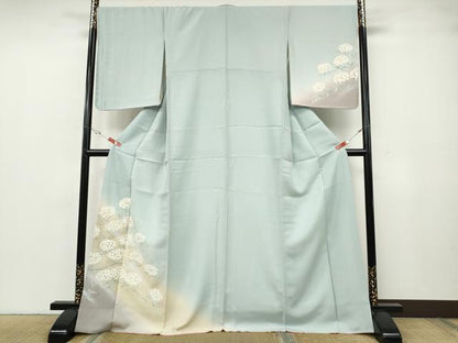 平和屋着物●訪問着　枝花文　暈し染め　金彩　正絹　逸品　CABG5413ut