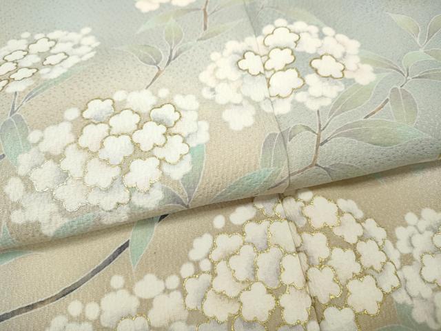 平和屋着物●訪問着　枝花文　暈し染め　金彩　正絹　逸品　CABG5413ut