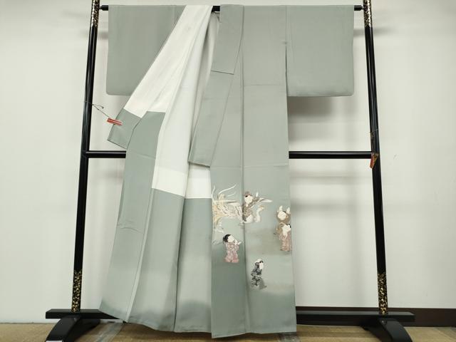 平和屋着物●十日町友禅作家　関口遼一　色留袖　童子遊び　暈し染め　金彩　正絹　逸品　CABG5416ut