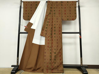 平和屋着物●上質な紬　吉祥間道　正絹　逸品　CABG5418ut