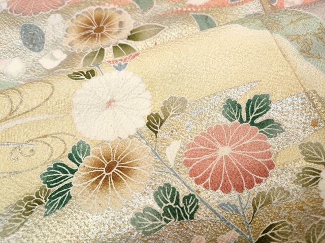 平和屋着物●訪問着　道長草花文　暈し染め　金銀彩　高島屋扱い　正絹　逸品　CABG5419ut