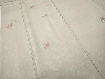 平和屋着物●豪華色留袖　総刺繍　舞花文　金糸　正絹　逸品　CABG5422ut