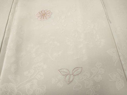 平和屋着物●豪華色留袖　総刺繍　舞花文　金糸　正絹　逸品　CABG5422ut