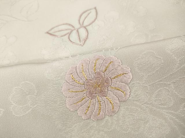 平和屋着物●豪華色留袖　総刺繍　舞花文　金糸　正絹　逸品　CABG5422ut