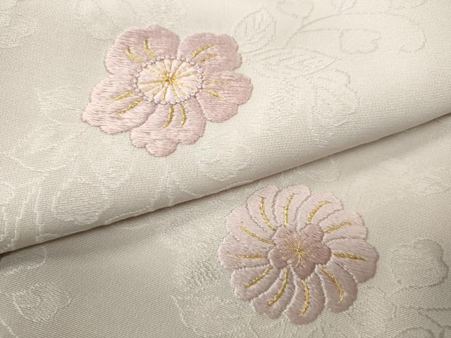 平和屋着物●豪華色留袖　総刺繍　舞花文　金糸　正絹　逸品　CABG5422ut