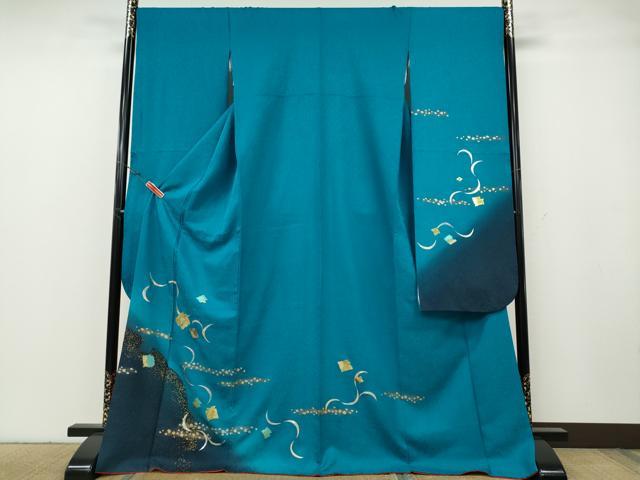 平和屋着物●豪華振袖　破れ色紙雪輪吉祥文　暈し染め　金銀彩　正絹　逸品　CABG5427ut