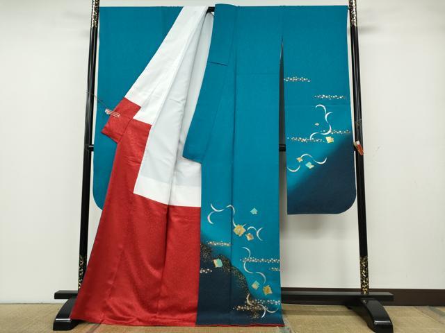 平和屋着物●豪華振袖　破れ色紙雪輪吉祥文　暈し染め　金銀彩　正絹　逸品　CABG5427ut