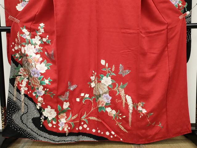 平和屋着物●豪華振袖　絞り　花蝶鞠文　金銀彩　正絹　逸品　CABG5431ut