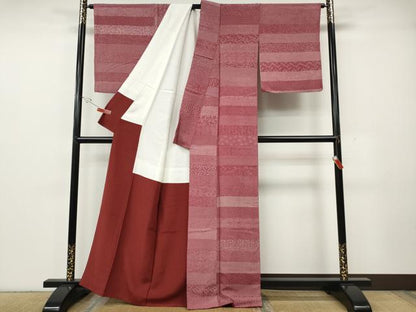 平和屋着物●江戸小紋　伝統工芸士　保科信　百柄　正絹　逸品　CABG5443ut