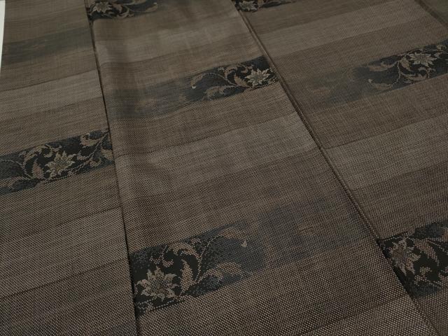 平和屋着物●本場大島紬　9マルキ　横段花文　正絹　逸品　CABG5446ut
