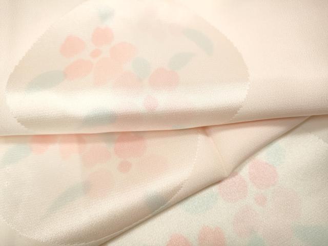 平和屋着物●長襦袢　袷　花丸文　半衿刺繍　正絹　逸品　未使用　CABG5449ut