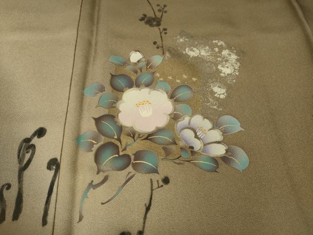 平和屋着物●訪問着　破れ色紙枝花文　暈し染め　金彩　さが美扱い　正絹　逸品　CABG5454ut