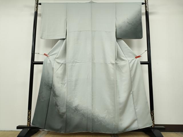 平和屋着物●染色作家　斉藤三才　訪問着　三才鳥　暈し染め　正絹　逸品　CABG5458ut