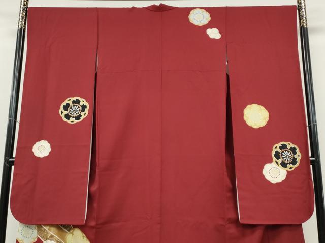 平和屋着物●豪華振袖　駒刺繍　舞花文　金彩　正絹　逸品　CABG5459ut