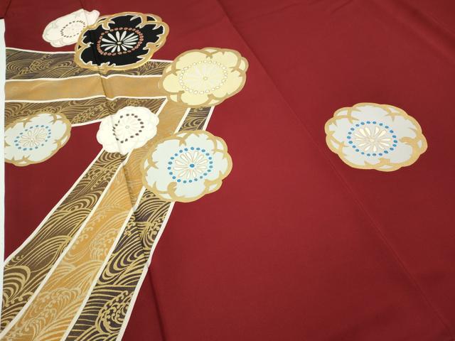 平和屋着物●豪華振袖　駒刺繍　舞花文　金彩　正絹　逸品　CABG5459ut