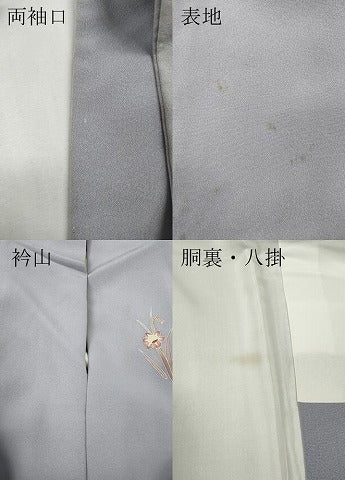 平和屋着物●京加賀友禅　百貫達雄　訪問着　鴛鴦草花文　暈し染め　正絹　逸品　CABG5460ut