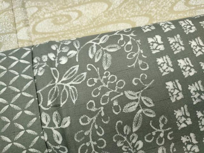 平和屋着物●訪問着　紬地　吉祥花文　正絹　逸品　CABG5461ut