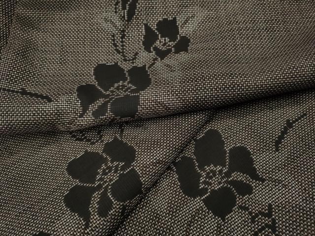 平和屋着物●本場大島紬　9マルキ　枝花文　正絹　逸品　未使用　CABG5464ut