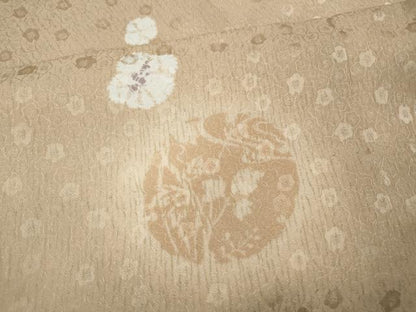 平和屋着物●長襦袢　無双仕立て　舞花文　半衿刺繍　正絹　逸品　CABG5467ut