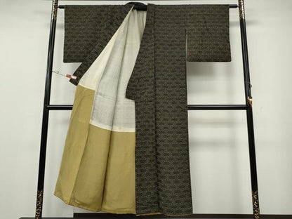 平和屋着物●本場大島紬　龍郷絣　秋名バラ　正絹　逸品　CABG5470ut