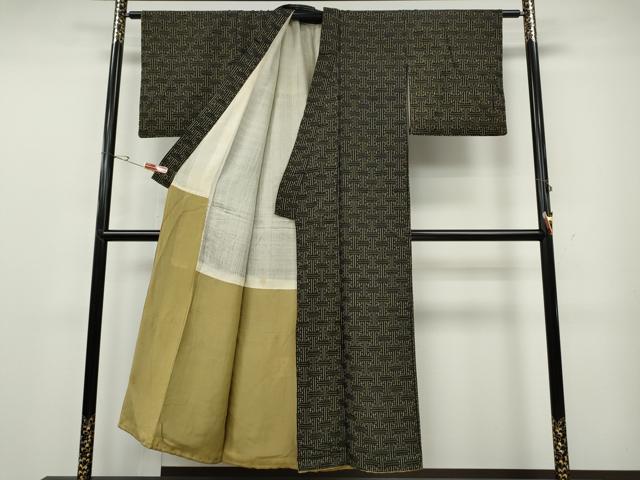 平和屋着物●本場大島紬　龍郷絣　秋名バラ　正絹　逸品　CABG5470ut