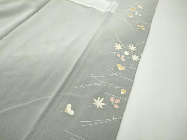 平和屋着物●豪華色留袖　駒刺繍　貝桶宝尽くし草花文　暈し染め　金彩　正絹　逸品　CABG5474ut