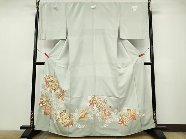 平和屋着物●豪華色留袖　駒刺繍　色紙重ね正倉院花文　暈し染め　金彩　やまと誂製　正絹　逸品　未使用　CABG5475ut